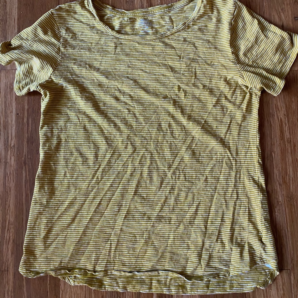 Yellow and white stripped shirt